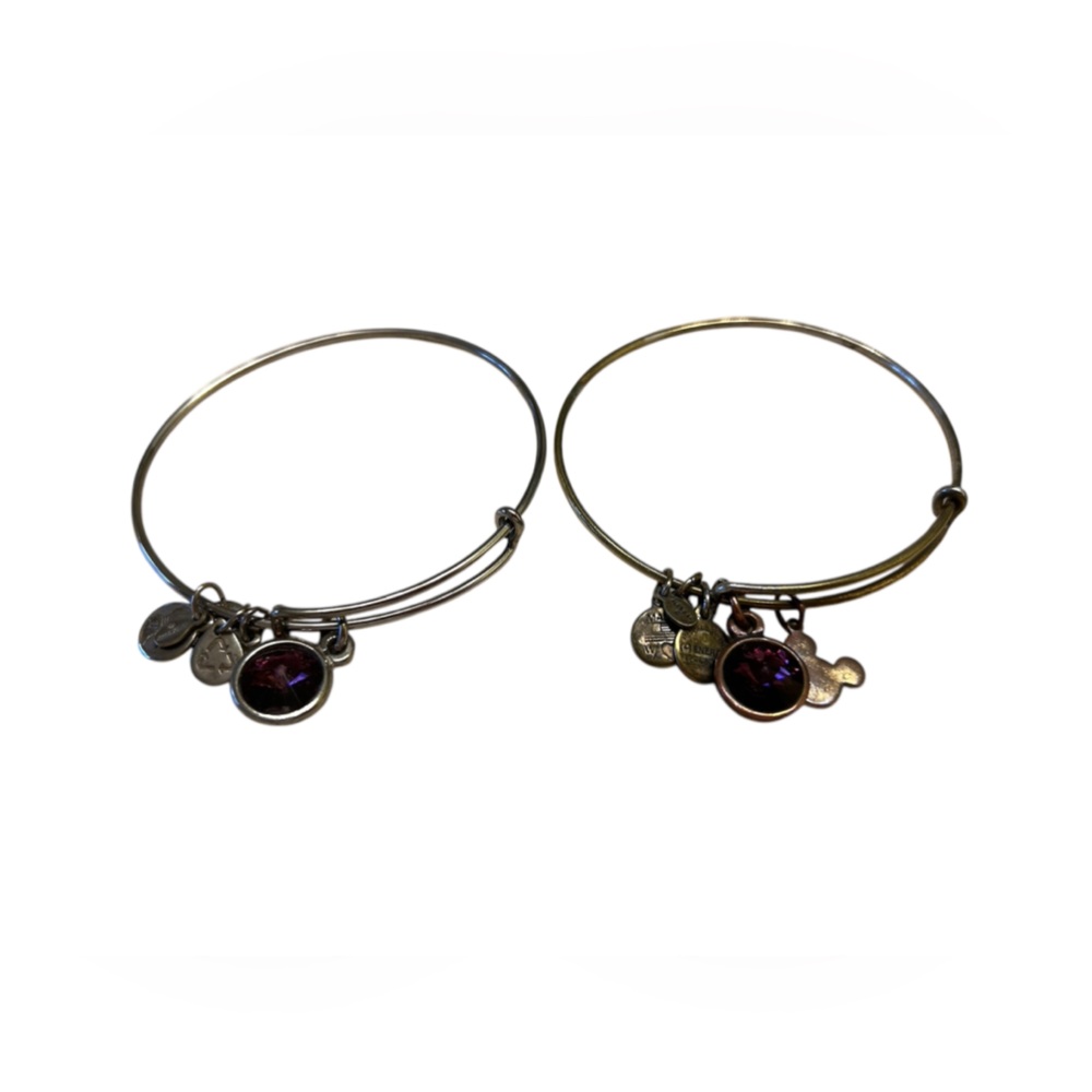 Amethyst birthstone Alex and Ani bracelets one is Disney